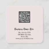 Personalized Custom Minimalist Modern QR Code Logo Vierkante Visitekaartje (Achterkant)