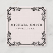 Personalized Custom Minimalist Modern QR Code Logo Vierkante Visitekaartje (Voorkant)