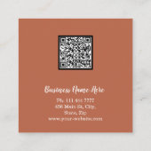 Personalized Custom Minimalist Modern QR Code Logo Vierkante Visitekaartje (Achterkant)