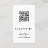 Personalized Custom Minimalist Modern QR Code Logo Visitekaartje (Achterkant)