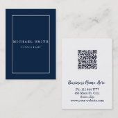 Personalized Custom Minimalist Modern QR Code Logo Visitekaartje (Voorkant / Achterkant)