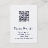 Personalized Custom Minimalist Modern QR Code Logo Visitekaartje (Achterkant)