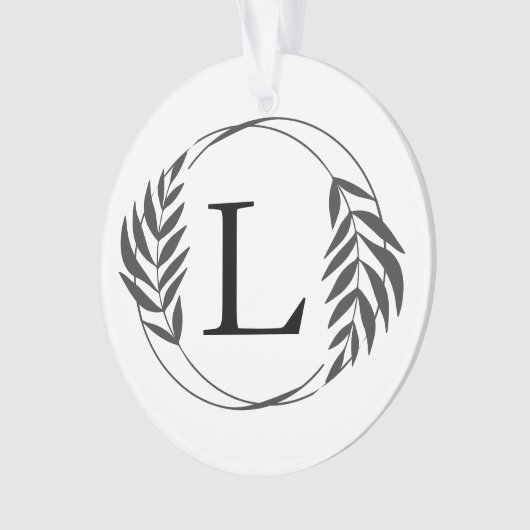 Personalized Custom Monogram Gift Ornament (voorkant)