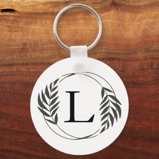 Personalized Custom Monogram Gift Sleutelhanger (Achterkant)