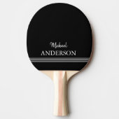 Personalized Custom monogram on black Tafeltennisbatje (Voorkant)