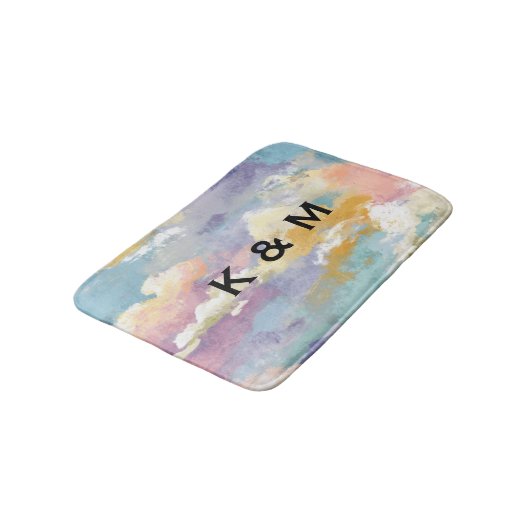 Personalized Custom Monogrammed Colorful Badmat (Gekanteld)