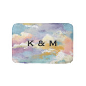 Personalized Custom Monogrammed Colorful  Badmat (Voorkant)