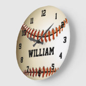 Personalized Custom Name Baseball Large Clock Grote Klok (Hoek)