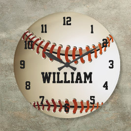 Personalized Custom Name Baseball Large Clock Grote Klok