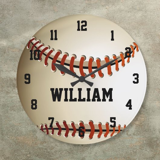 Personalized Custom Name Baseball Large Clock Grote Klok