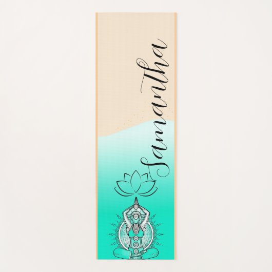 Personalized Custom Name boho meditation  Yogamat (Voorkant)