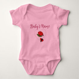Personalized/Custom Name Ladybug Pink Baby  Romper
