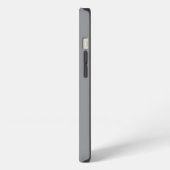 Personalized Custom Name Simple Elegant Dark Grey  iPhone Hoesje (Linkerkant)