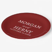 Personalized Custom Name Stylish Minimal Wedding Papieren Bordje (Gekanteld)