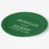 Personalized Custom Name Stylish Minimal Wedding Papieren Bordje (Gekanteld)