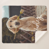 Personalized Custom Photo And Text Sherpa Deken (Voorkant (horizontaal))