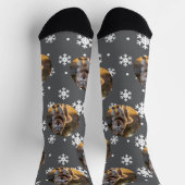 Personalized Custom Photo Blob - Snowflake Husky  Sokken (Top)
