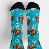 Personalized Custom Photo Blob - Winter Husky Sokken (Top)