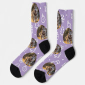 Personalized Custom Photo Blob - Winter Husky  Sokken (Links)