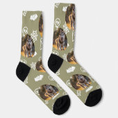 Personalized Custom Photo - Halloween Doodles Sokken (Rechts)