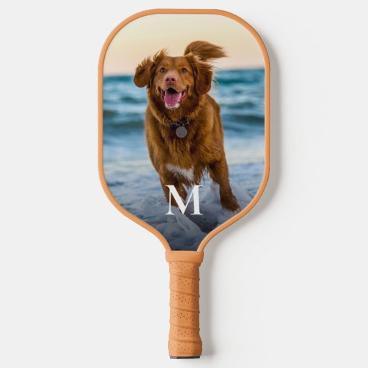 Personalized Custom Photo Monogram Pickleball Paddle (Voorkant)
