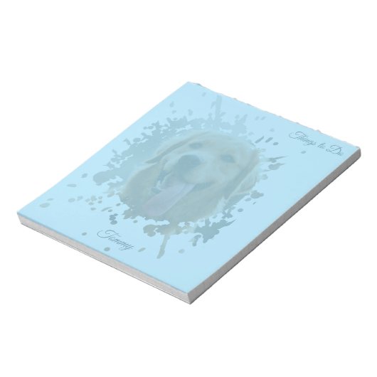 Personalized Custom Photo Pet with Name Notitieblok (Linkerzijde)