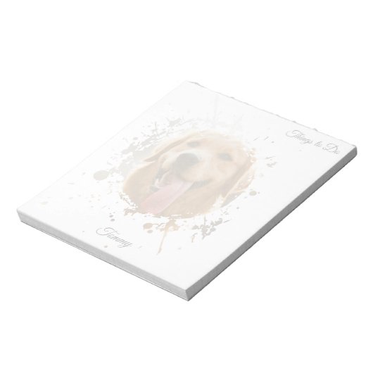 Personalized Custom Photo Pet with Name Notitieblok (Linkerzijde)