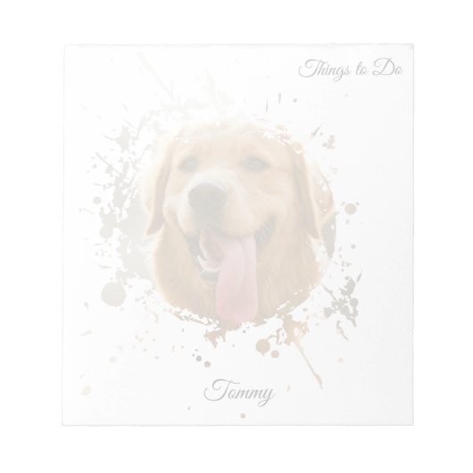 Personalized Custom Photo Pet with Name Notitieblok (Voorkant)