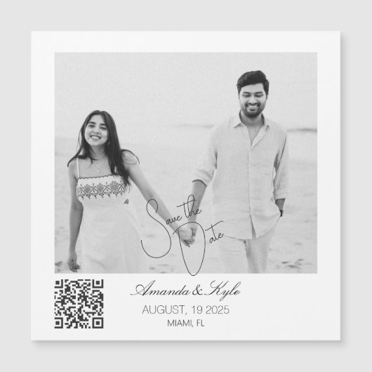 Personalized Custom Photo Save the Date magnet (Voorkant)