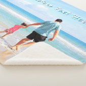Personalized Custom Photo Sherpa Blanket with Text Deken (3/4)