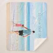 Personalized Custom Photo Sherpa Blanket with Text Sherpa Deken (Voorkant)
