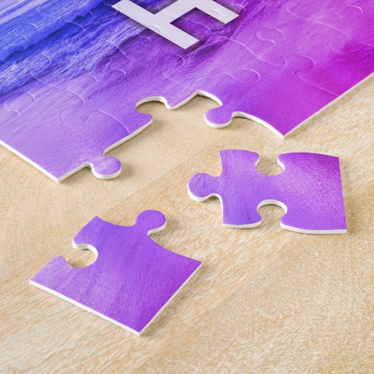 Personalized Custom Photo Vaporwave Legpuzzel (Zijkant)