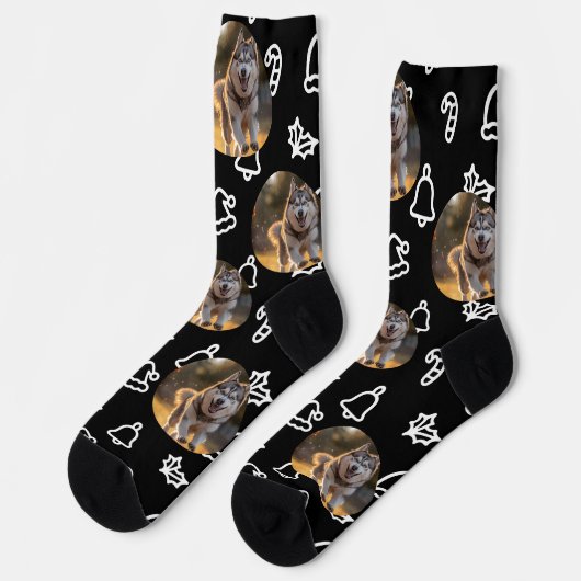 Personalized Custom Photo - Winter Celebration Sokken (Links)