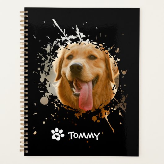 Personalized Custom Photo with Name Spiral Photo  Planner (Voorkant)