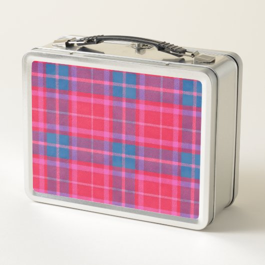 Personalized Custom Pink Fuchsia Plaid Preppy  (Achterkant)