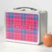 Personalized Custom Pink Fuchsia Plaid Preppy (In situ)