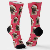 Personalized Custom Pug Christmas Sokken (Gebogen)