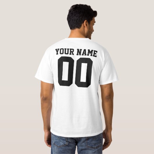 Personalized & Custom Sport Jersey T-Shirt (Achterkant volledig)