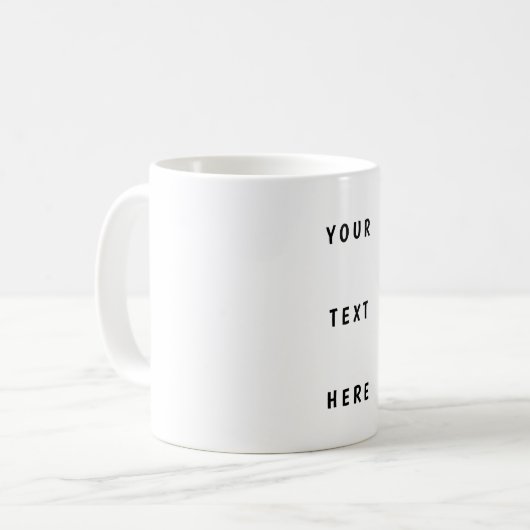 Personalized Custom Text Coffee Mug Koffiemok (Voorkant links)