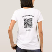 Personalized Custom Text Company QR Code T-Shirt (Achterkant)