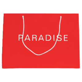 Personalized Custom Text Neon Red Large Gift Bag Groot Cadeauzakje