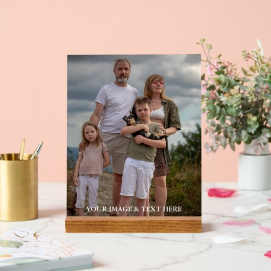 Personalized Custom Your Own Photo Acryl Bord (Huwelijk)