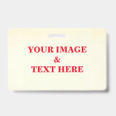 Personalized Custom Your Own Photo & Text Badge (Voorkant)