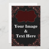 Personalized Custom Your Own Photo & Text Invitati Kaart (Voorkant / Achterkant)