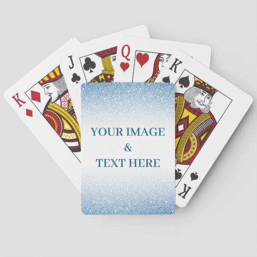 Personalized Custom Your Own Photo & Text Pokerkaarten (Achterkant)