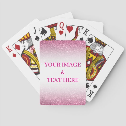 Personalized Custom Your Own Photo & Text Pokerkaarten (Achterkant)