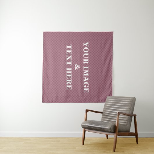 Personalized Custom Your Own Photo & Text Tapestry Wandkleed (In Situ (horizontaal))