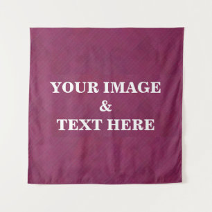 Personalized Custom Your Own Photo & Text Tapestry Wandkleed