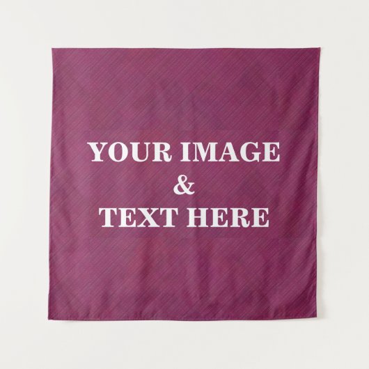 Personalized Custom Your Own Photo & Text Tapestry Wandkleed (Voorkant)
