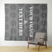 Personalized Custom Your Own Photo & Text Tapestry Wandkleed (In Situ (horizontaal))